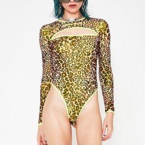 Neon Green x Cheetah I AM GIA Leotard